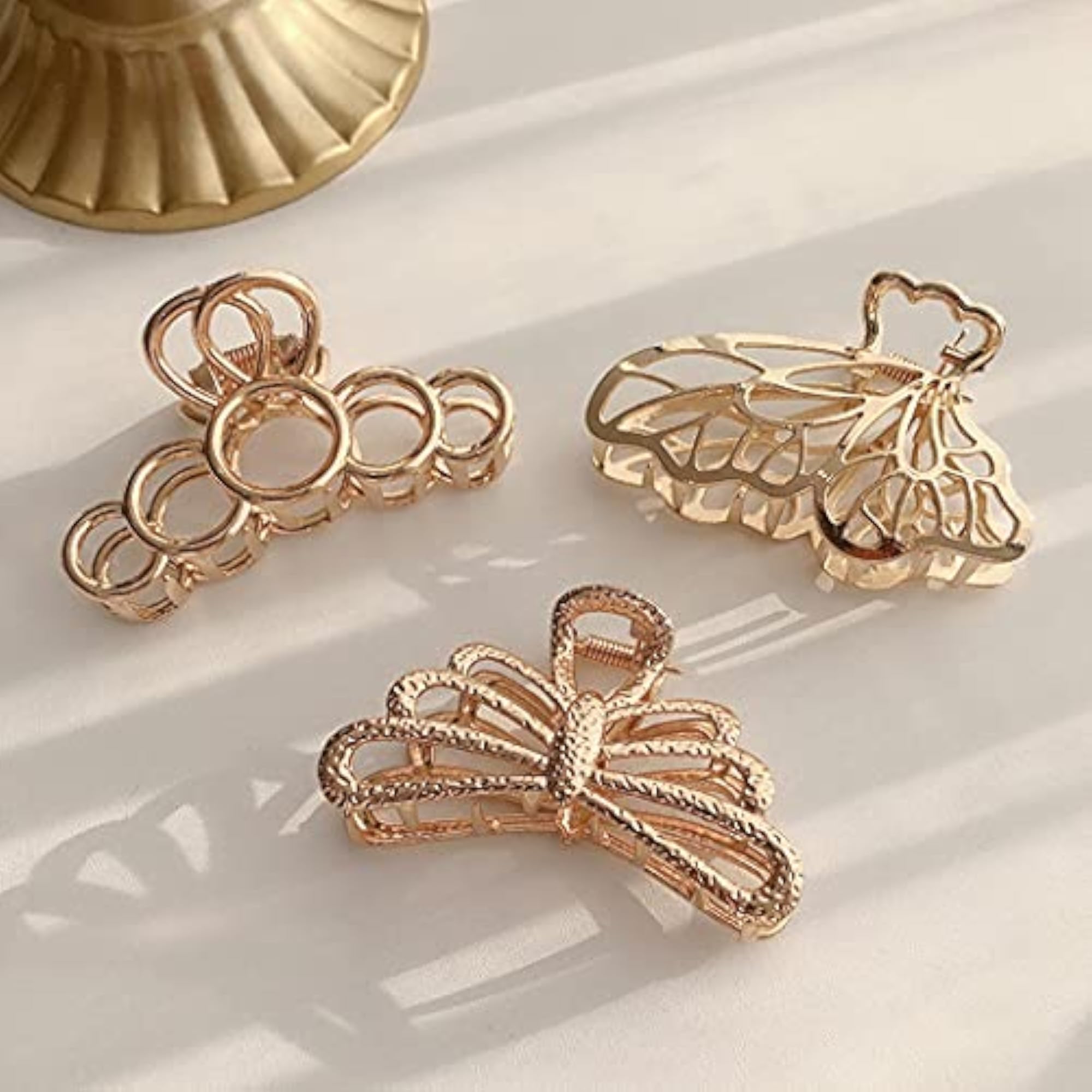 Elegant Retro Nonslip Hair Claw Clips Large 5PCS Set