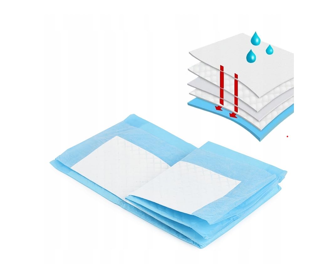 ZOLTA Tappetino monouso per neonato, 90 x 60 cm, 50 pezzi, per incontinenza, pannolini per neonati, morbido, a prova di perdite e ad assorbimento rapido