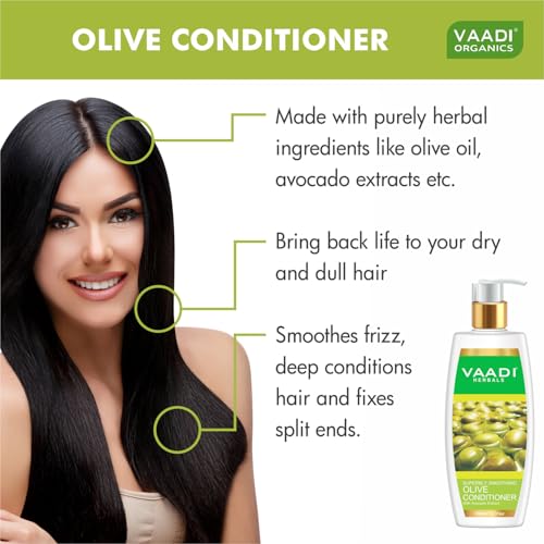 Image of Vaadi Herbals Dandruff Defense Lemon Shampoo, 350ml with Olive Conditioner, 350ml