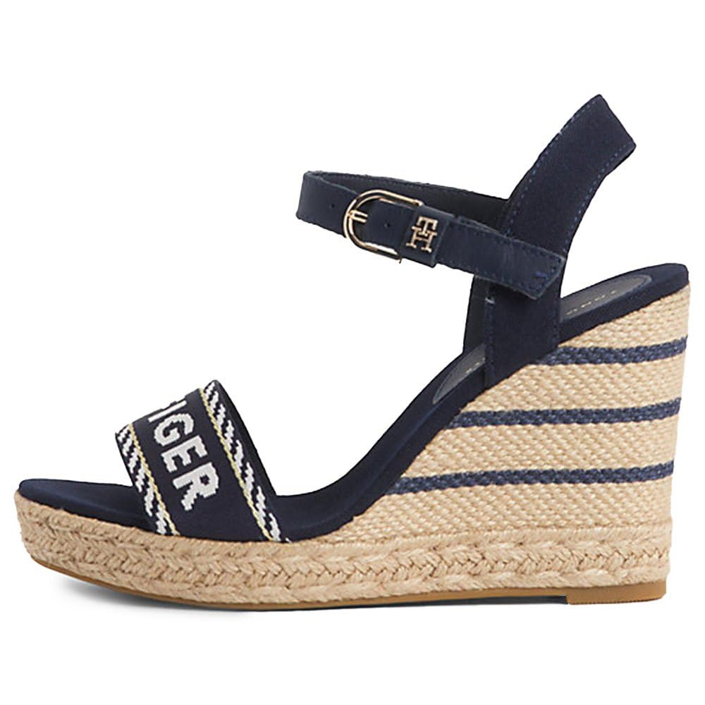 Tommy Hilfiger Espadrillas Wedge Donna Seasonal Webbing Wedge Tacco a Zeppa