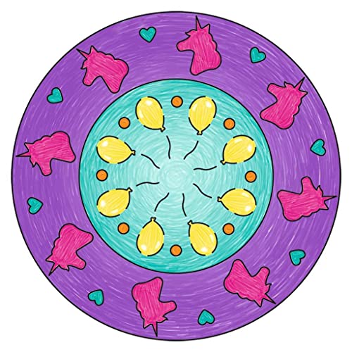 Ravensburger Mandala Designer Mini Unicorn 29704, Zeichnen Lernen für Kinder ab 6 Jahren, Zeichen-Set mit Mandala-Schablone für farbenfrohe Mandalas