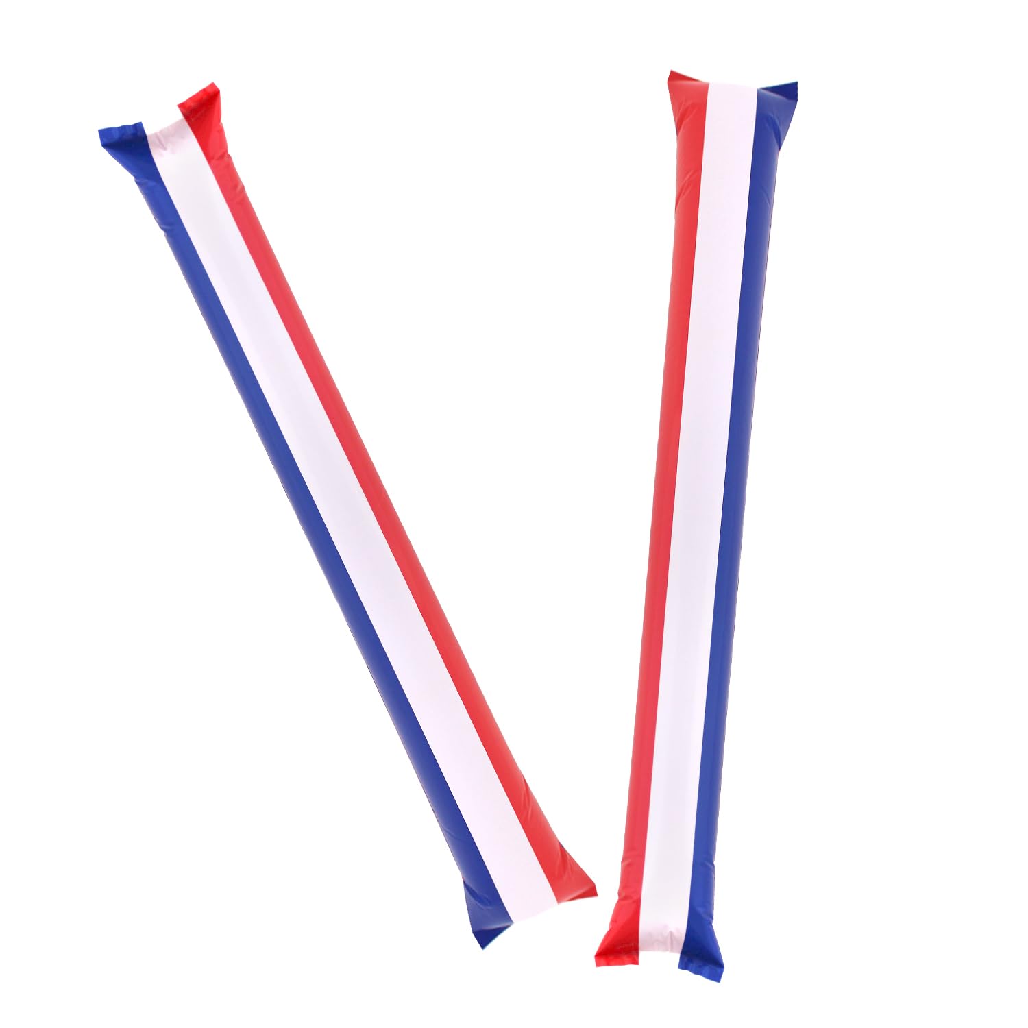 French Tendance Paire de Clap Clap Baton Gonflable Supporter France Bleu Blanc Rouge Tube Plastique 60 x 10 x 10 cm