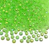 3000pcs 4mm Resin Rhinestone AB Color Round Flatback Jelly Resin Rhinestones Glitter Diamond Stone for DIY Crafts Face Makeup Cups Bottles Tumblers(4mm, 12 Jelly Lt. Green AB)