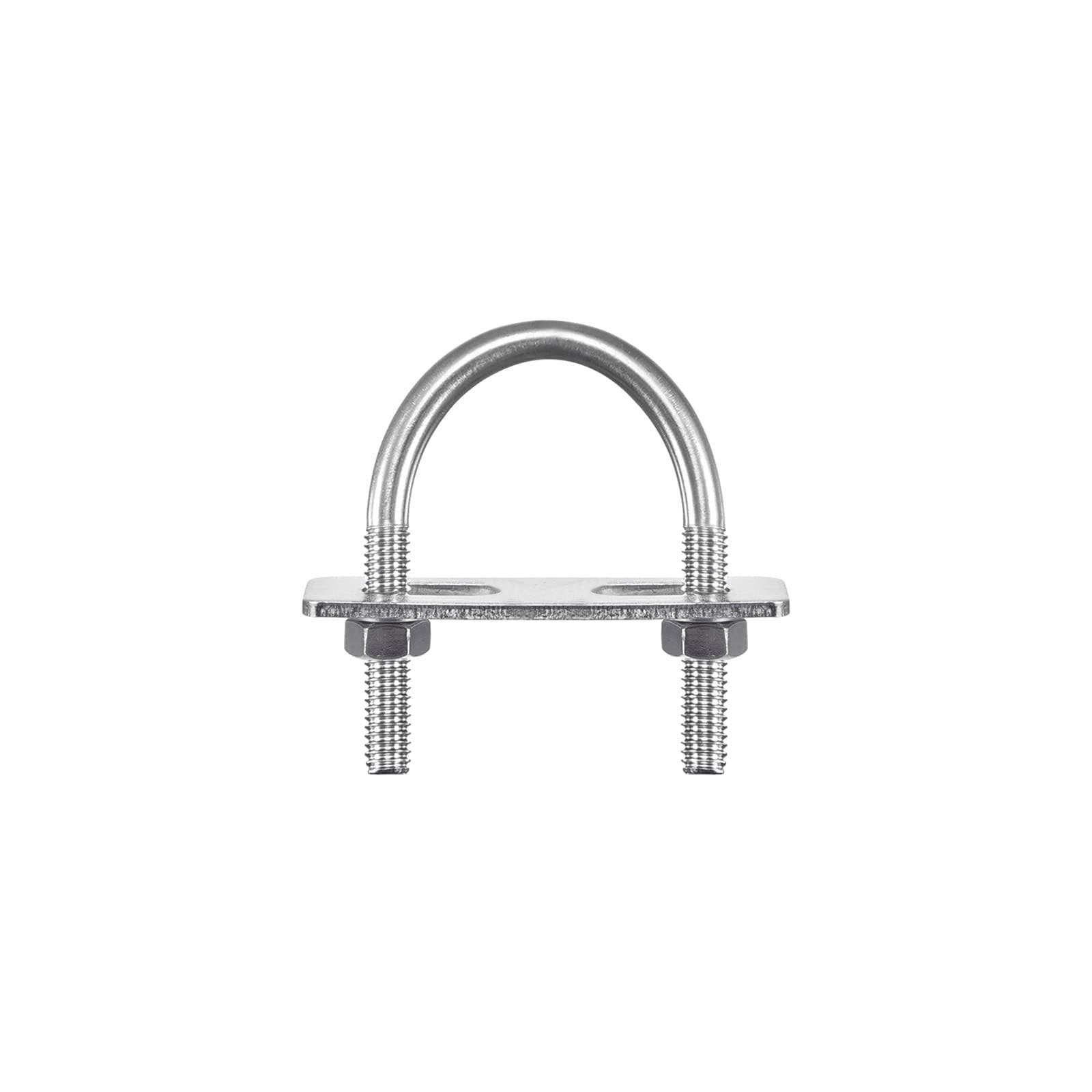 TA-VIGOR 6 sets M8 Round U-Bolts, 38mm Inner Width 65mm Length 304 Stainless Steel U-Bolts with Nut
