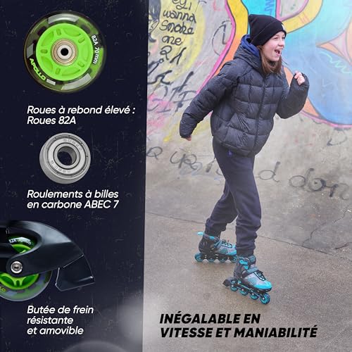 Roller de haute qualité réglable Champion avec roues LED lumineuses durables - 5