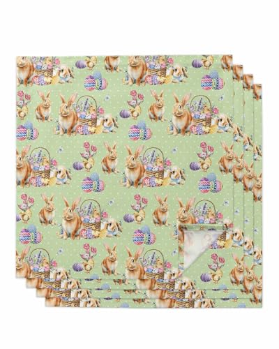 Servilletas de Tela Cuadradas 20x20 Pulgadas Pack x4 Verde miniatura 1