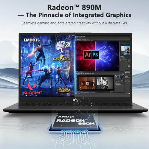 Image of NIMO Copilot+ PC, 17.3 AI-Laptop, AMD Ryzen AI 9 HX 370(50 Tops NPU) Radeon 890M, 64GB DDR5 RAM 4TB SSD, 144Hz, PD 100W USB-C 4.0, Wi-Fi 6E AI Laptop for Mobile Workstation Programmer Business-Gaming