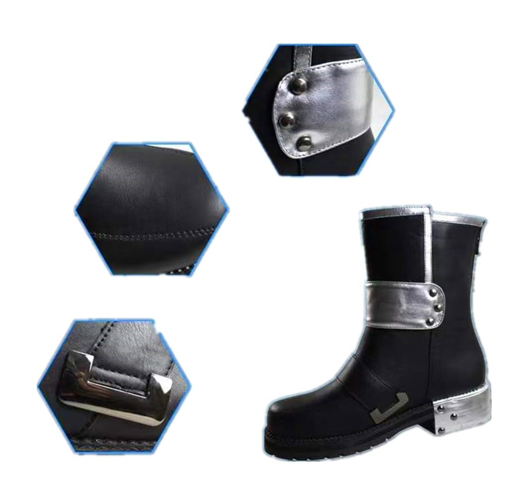 US-Größe Anime SAO Cosplay Schuhe Kirito Schwarz PU Schuhe Party Schuhe, Schwarz , 43 EU