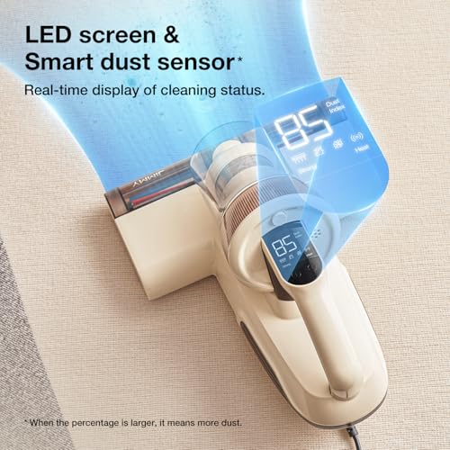 Image of Jimmy BX6 Lite Mattress Vacuum Cleaner with Dust Sensor, 15Kpa Suction & 600W Powerful Handheld Vacuums, Bed Vacuum with UV & Ultrasound, Hot Wind Technology (Light Weight,Corded, Beige)