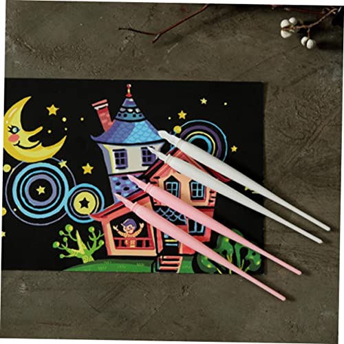 Beatifufu 8pcs Scratch Painting Tool Dual Tip Scratch Pens Detail Scraper Brush for Creative Art Projects for and Painting Techniques
