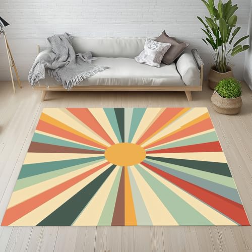 Tapete Boho Vintage Pequeño, 60x91 cm, Antideslizante
