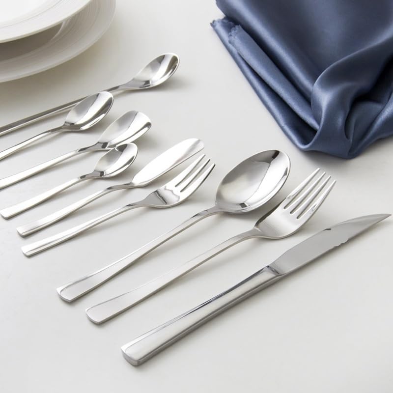 Juego de Cubiertos de Plata, 3/12/18/24/30/36 Piezas, Cubiertos de Acero Inoxidable para Restaurante, Cuchillo y Tenedor para Carne, vajilla para el hogar, Hotel, cubiert