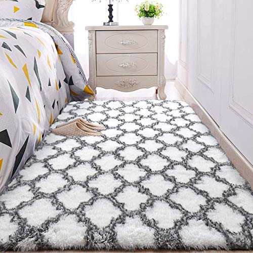 Jurlea Alfombras Suaves De Diseño Para Interiores, Alfombra Esponjosa Para Sala De Estar, Alfombras De Piel Suave, Antideslizante, Alfombra De Dormitorio De Niños Blanco, 160 X 200 Cm Jurlea Alfombras Suaves De Diseño Para Interiores, Alfombra Esponjosa Para Sala De Estar, Alfombras De Piel Suave, Antideslizante, Alfombra De Dormitorio De Niños Blanco, 160 X 200 Cm