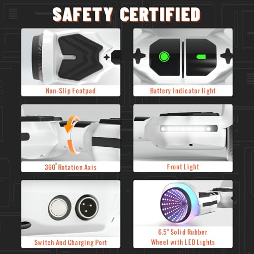 Image of SIMATE Scooter, Colorful LED Light-Up Wheels, Bluetooth Speakers and APP, Dual 250W Motors, 8.5 mph Max Speed & 8.5 Miles Max Range, Gifts for Kids Adults Girls Boys