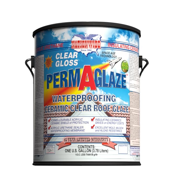Tile Roof Glaze & Sealer PERMAGLAZE™ Nationwide Coatings (Clear, 1 Gallon)