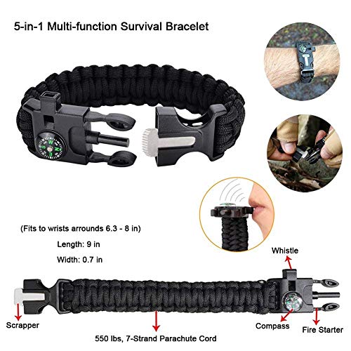 KEPEAK Survival Gear, Professional Emergency Kit, Outdoor Survival Kit for Camping, Hiking, Earthquake and Other Emergency