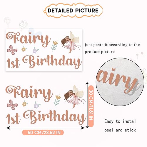 Vinilo Decorativo Fairy 1er Cumpleaños miniatura 2