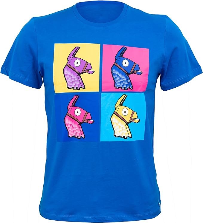 Fortnite Camiseta 4 Lamas Blue 140 cm, azul