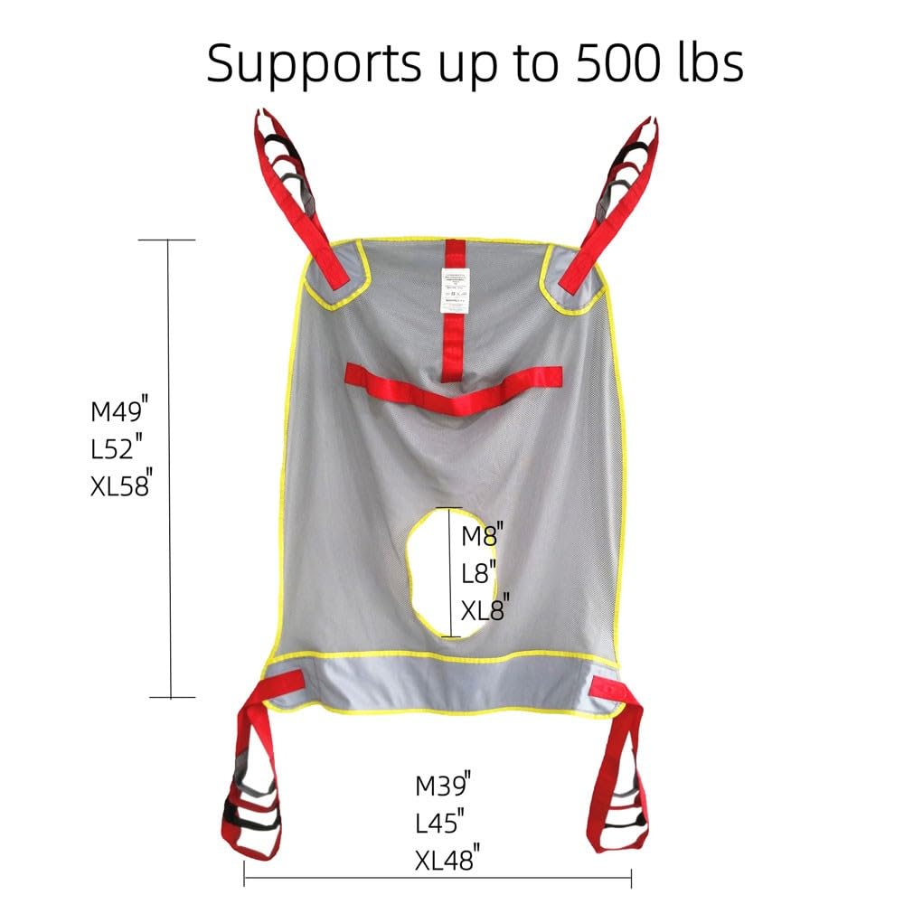 Sling Toilette Sollevatore Paziente Attrezzatura Medica per Ascensore Handicapp Bariatrico Comodo Ascensore Imbracatura Cintura Medica di Trasferimento Large