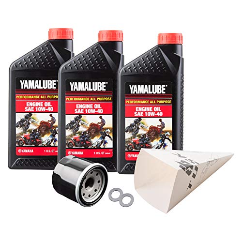 Tusk 4-Stroke Oil Change Kit Yamalube All Purpose 10W-40 For Yamaha GRIZZLY 450 4x4 2011-2014