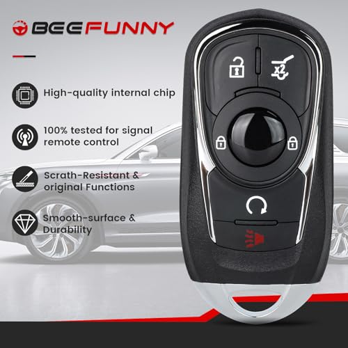 Image of Beefunny Keyless Entrty Smart Key Fob Replacement for Buick Enclave 2020-2024 Encore GX Key Remote Fob 433MHz ID46 Chip FCC ID:HYQ4ES P /N:13530511 (1)