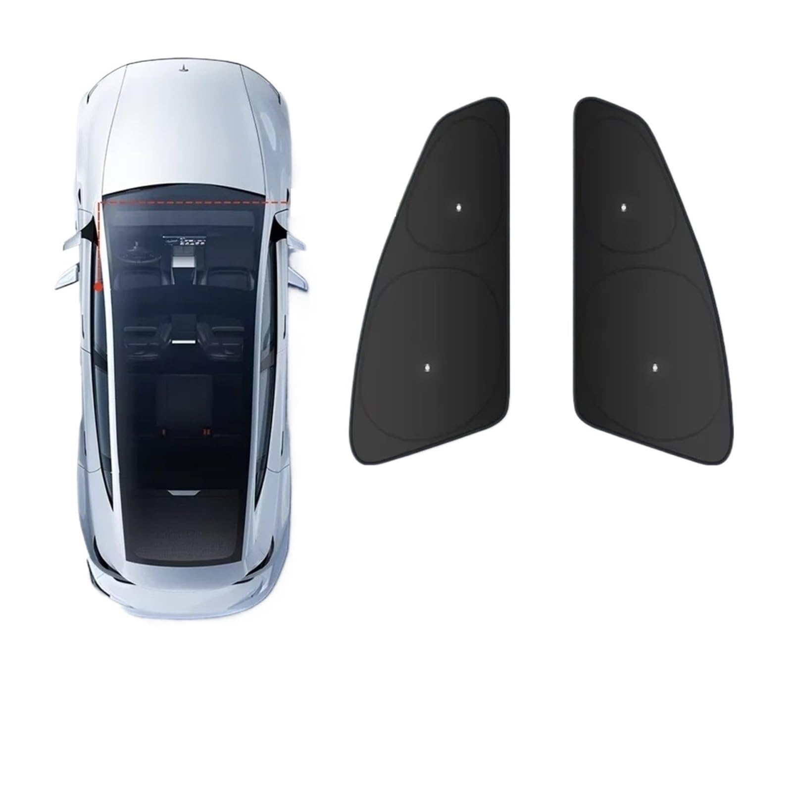 Parasoles Coche para Tesla para Model 3/Y para Highland para Juniper 2026 Parasol para Ventana Lateral de Coche con Cubierta Tela ventosas | Y 2021-2025 2