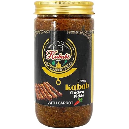 Kababi's Chicken Seekh Kabab & Carrot Pickle(400 GM) Unique Kabab Pickle(Non Veg Pickle)- Chicken Pickle