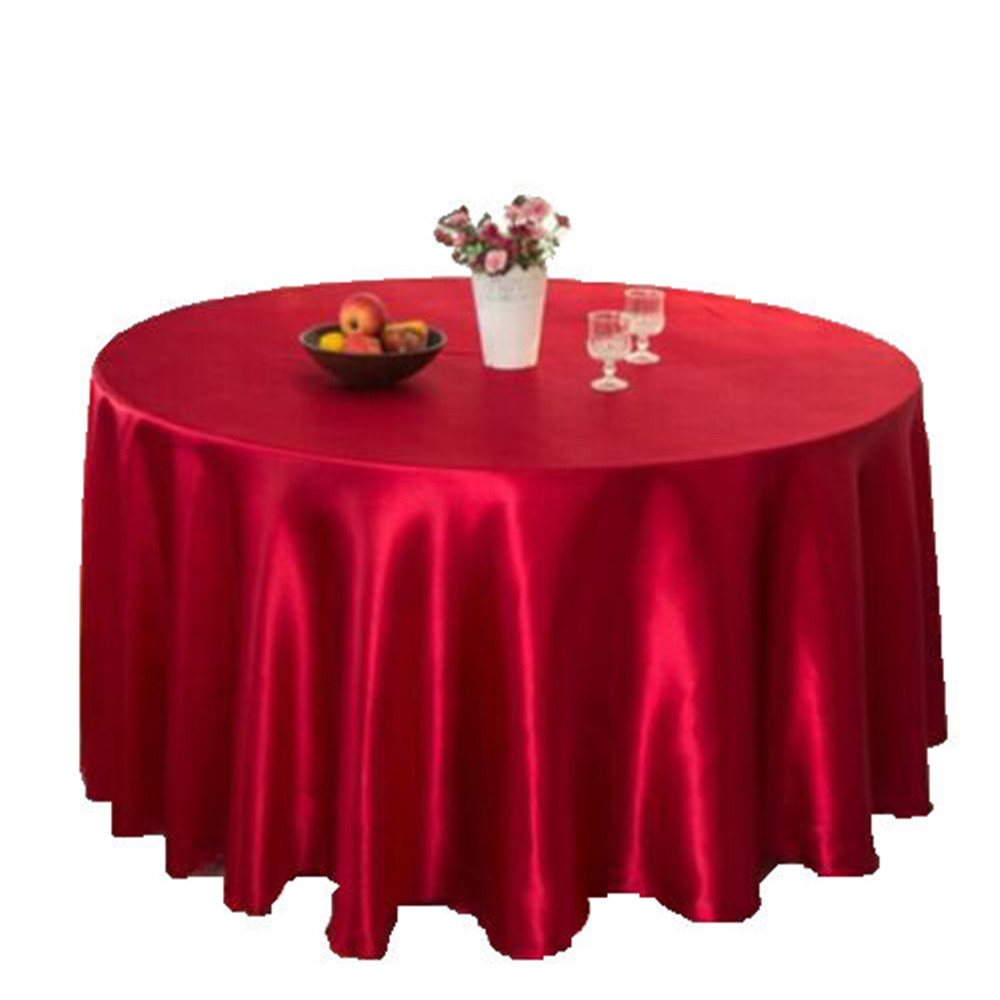 Royal 57'' Tablecloth Table Cover Square Satin Banquet Wedding Party Decor-Red (53005104TRD)