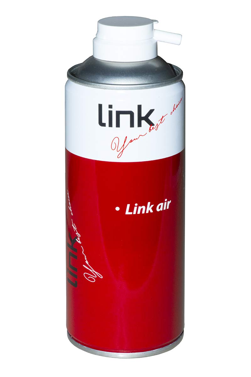 LINK set di bombolette aria compressa SP3012 con cannuccia per pulizia efficace dispositivi elettronici e superfici difficili da raggiungere capacità 400 ml confezione 12 unità