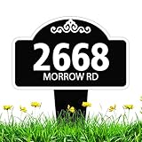 House Address Lawn Sign, Custom Address Yard Sign, Arch Address Plaque, 040 Aluminum Board Thick,Waterproof & UV Protective, Any Colors & Sizes (OP01)