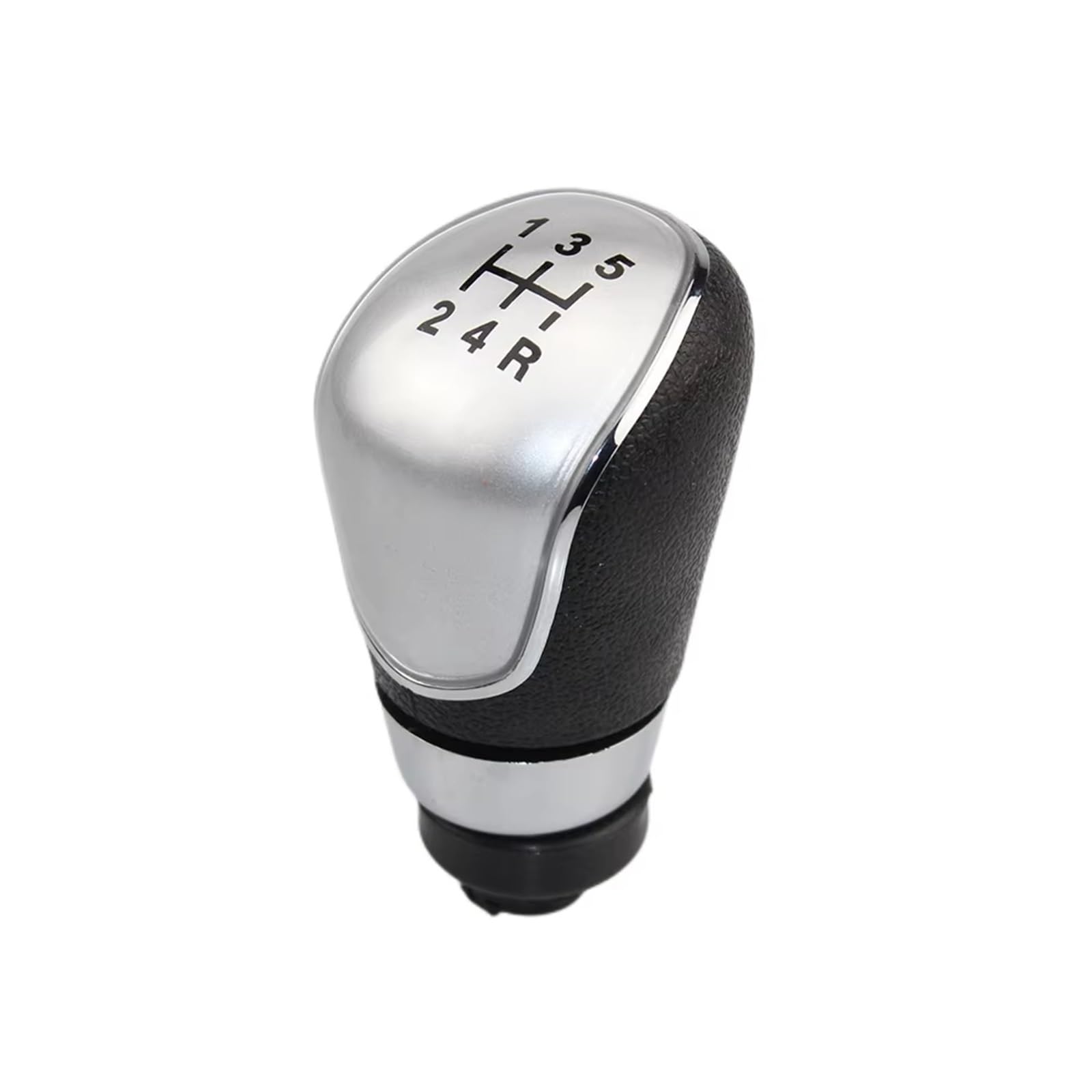 EFDDTBHE Compatible with Focus 2 MK2 FL MK3 MK4 MK7 for Mondeo for Galaxy for Fiesta 5/6 Speed Gear Shift Knob Gaiter Boot Cover Case Collar Shifter Handle(5 Speed Silver knob)