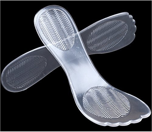 1Pair 3/4 Women Lady Girls' Self Adhesive Silicone Gel Non Slip Comfortable Shoe Insoles High Heel Shoe Cushion Inserts Pads Comfortable Metatarsal Pad For Pain Relieve(Clear) #TOP6