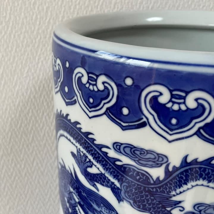 Amazon.co.jp: 傘立て 景徳鎮 風水 財運 健康運 開運 龍 縁起物