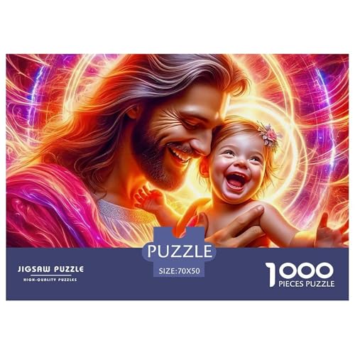 Puzzle de 1000 piezas familiar de un hombre y un niño para tardes de relajación en casa