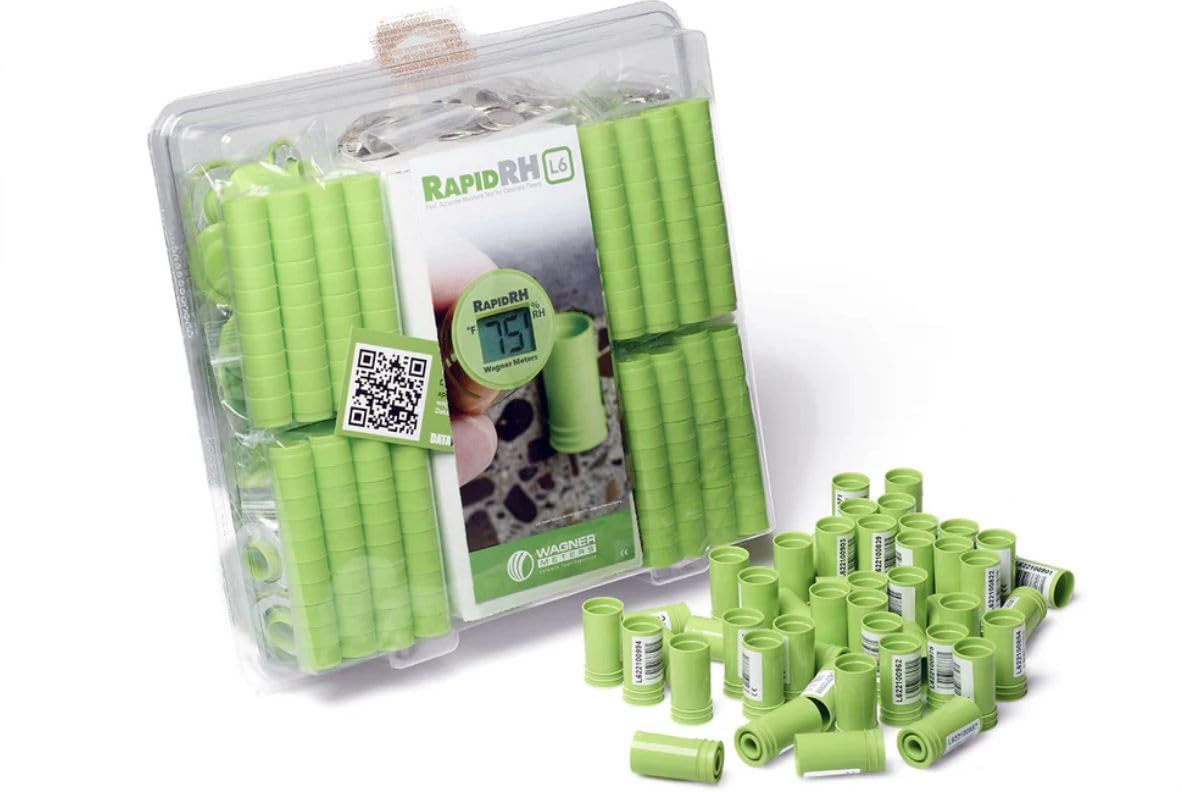 Wagner Meters Rapid RH L6 Smart Sensors: Easy ASTM F2170 Concrete Moisture Testing- -100 Pack