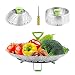 Panier à vapeur en acier inoxydable pour casseroles de cuisine de 18 cm - Cuiseur à vapeur réglable de 28 cm pour les légumes