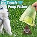 Fhiny Portable Dog Poop Scooper, No-Touch Handheld Doggy Poop Scooper Sanitary Puppy Waste Picker with Bag Dispenser Convenient Lightweight Six Claws Poop Waste Cleaner for Dog Great for Walks Travel