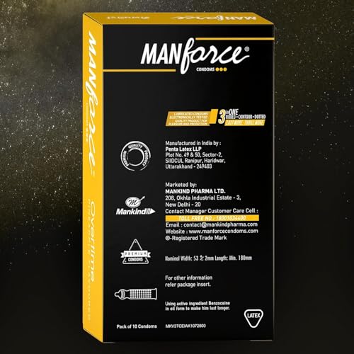 Image of Manforce Overtime - Pack of 10 Condoms (Pineapple)