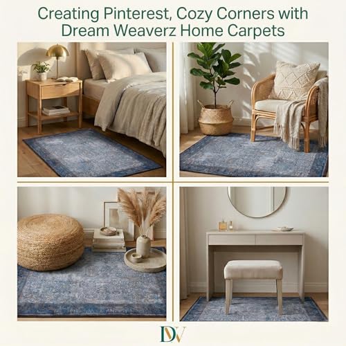 Image of Dream Weaverz Anti Slip Rectangular Carpet for Living Room & Hall | Silk | Flat Woven Soft Washable Floor Mat for Home, Bedroom Floor & Kitchen | Durable Anti Skid Rug for Daily Use (3 X 5) feet
