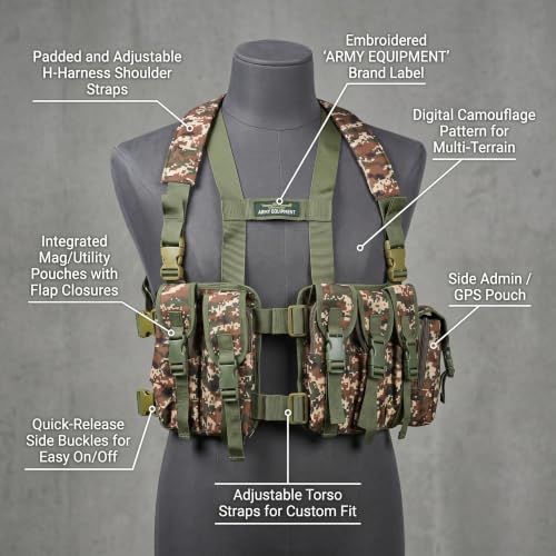Image of Azad tactical vest for ary with stuff oragnizer and poches