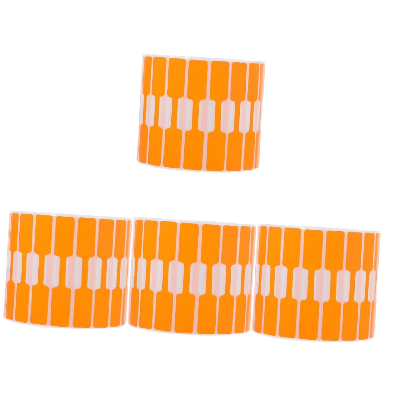 OSALADI 4 Sätze Schmucketiketten Schild Farbig Etikettenaufkleber Handgemacht Mit Markierung Aufkleber Für Die Verpackung Klebeetikett Aufkleber Preisaufkleber Papier Orange 2000 Stück * 4