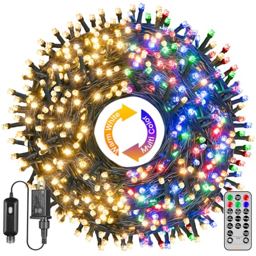 Ollny 210FT 640LED Color Changing Christmas Lights with Remote, 11 Modes