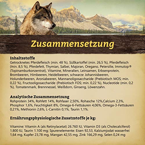 Wolfsblut - Wide Plain Puppy - 4 x 2 kg - Pferd Trockenfutter - Hundefutter - Getreidefrei