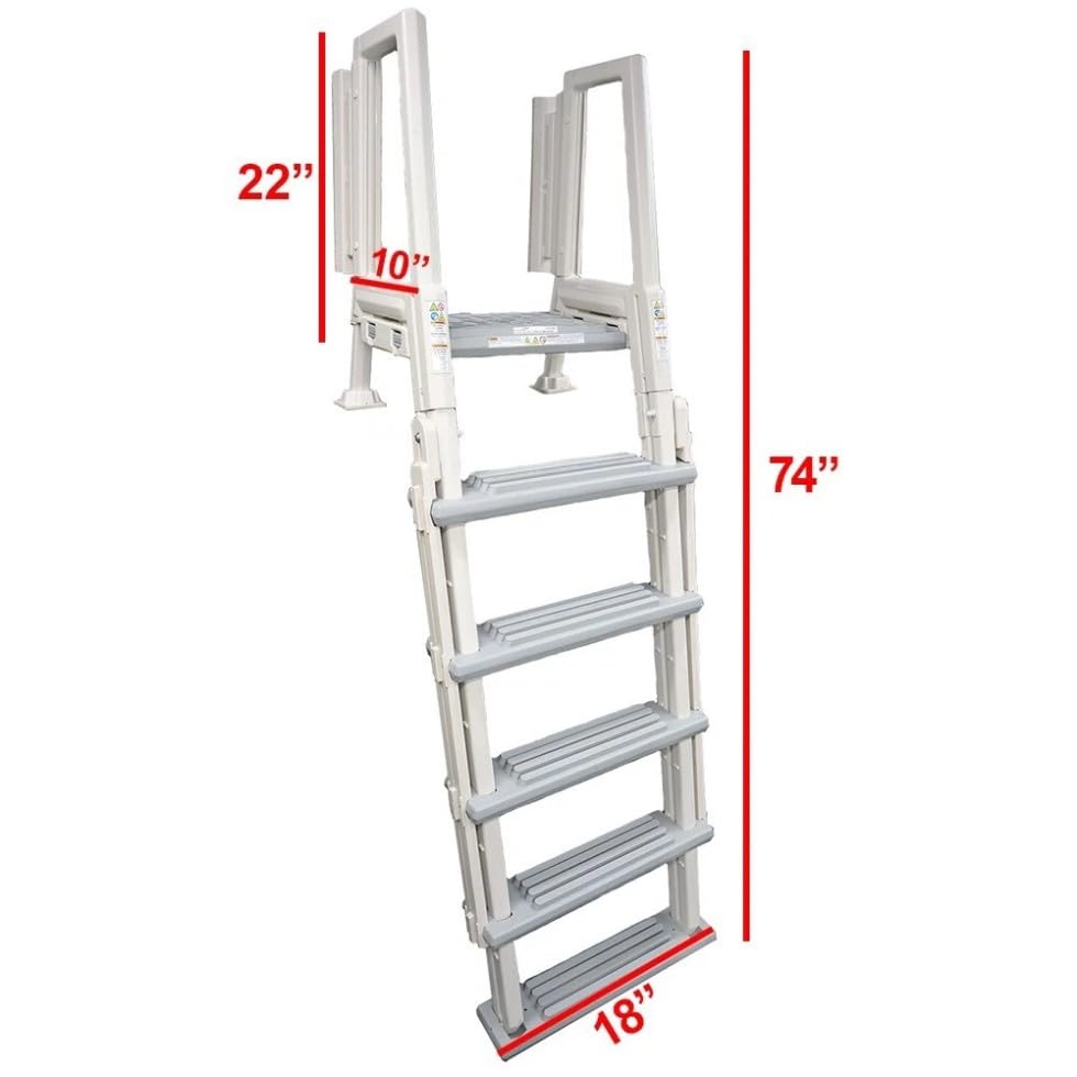 Escalera para piscina de superficie 18" ancho, 74" alto miniatura 5