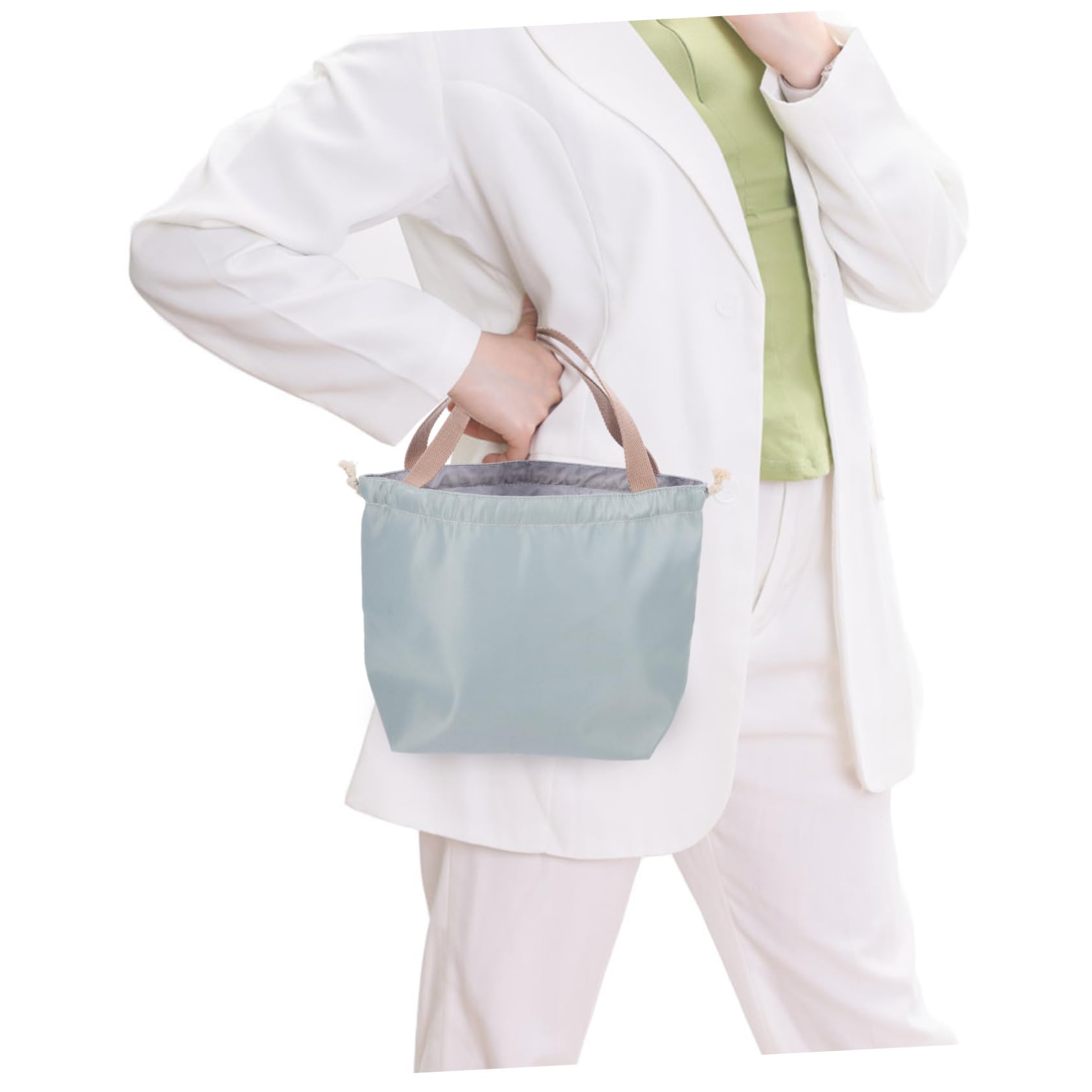 IMIKEYA Borsa Pranzo Sacchetto Multiuso Con Design Coulisse Per Ufficio Picnic e Viaggi Capacità