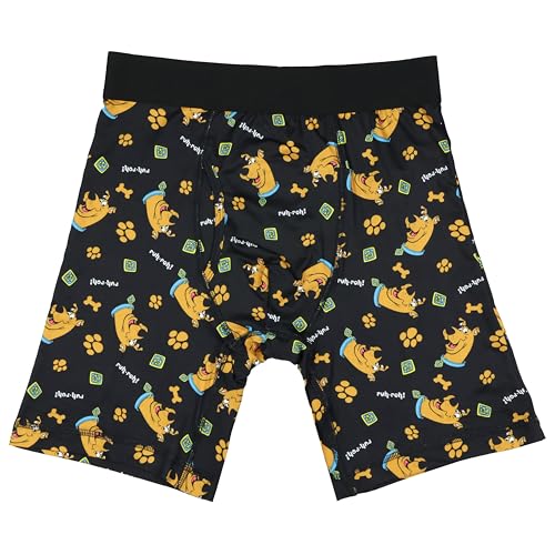 Scooby-Doo Boxer Briefs Men's Ruh-Roh Paw Print Bone Underwear