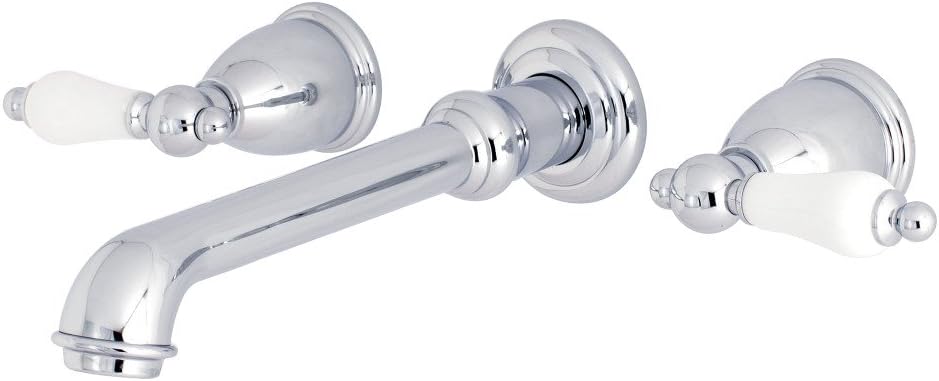Kingston Brass KS7021PL English Vintage Wall Mount Roman Tub Faucet, Polished Chrome