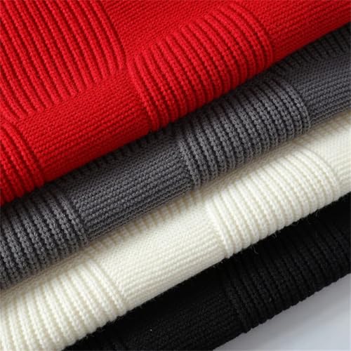 Mens Harajuku Loose Sweater Top Soft Warm Knit Pullover Men Clothing Korean Winter Plaid Jumpers3