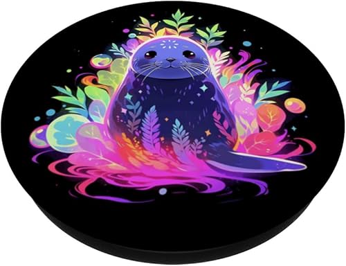 Miniatura 2 de PopSockets PopGrip intercambiables con sello de león marino marino