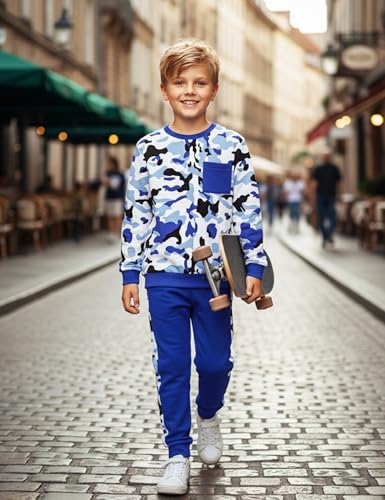 Boys Clothes Long Sleeve Camouflage Sweatshirt Tops and Pants 2PC Kids Clothes Boys Fall Winter Outfits 6-16 Years4